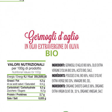 Germogli D'Aglio BIO Sott'olio EVO